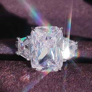 NEW ENGAGEMENT S925 STERLING SILVER DIAMOND RING